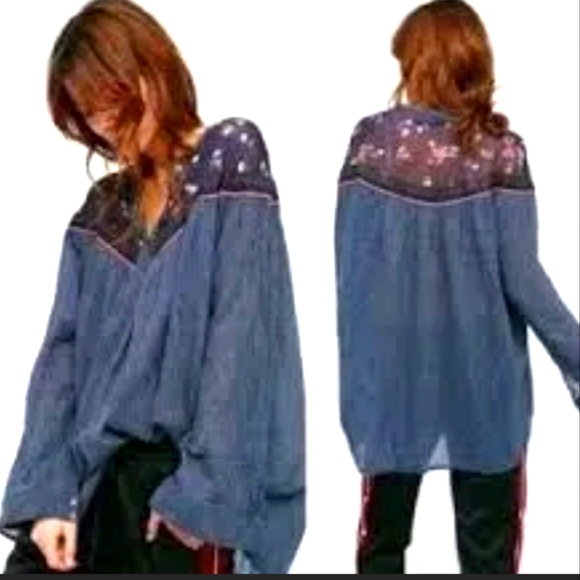 Free People Tops - EUC M Free People floral tunic/dress